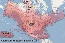 Glorystar Satellite Footprint Map