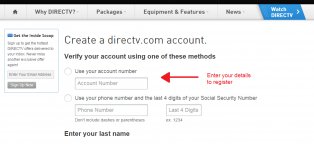 DIRECTV account